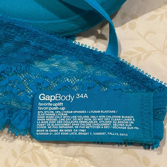 Gap Favorite Uplift Bra in Turquoise Lace (34A) — NWOT - Picture 3 of 10